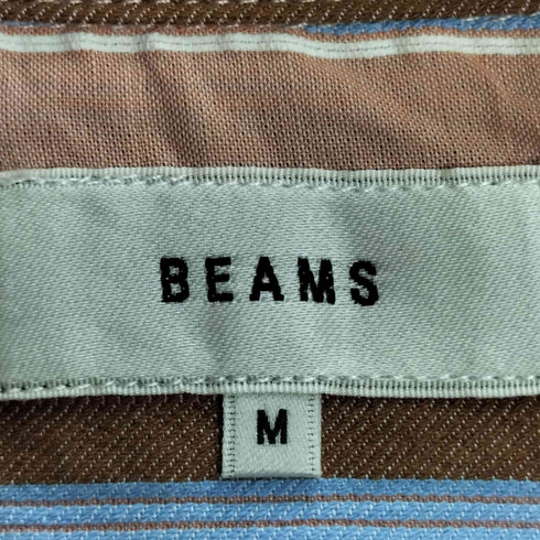 ビームス BEAMS 23ss ワイドストライプ オープンカラー シャツ メンズ JPN:M